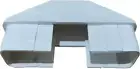 10 Pack PVC Post Caps Fencing Cap Picket Fence Cover for 75x20 Pickets white