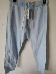 Seed Heritage Womens Denim Jogger Pants Size 6 Crop Capri Glacier Blue NWT!!