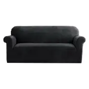 Sofa Cover Couch Covers 3 Seater Velvet Black