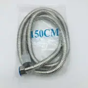 Hose Shower Head 59" (150CM) Chrome Silver Bathroom Accessory Hand Held