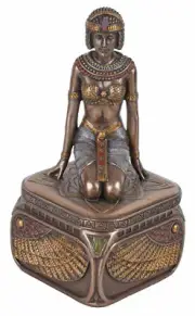 Lidded Box Pill Box Queen Cleopatra Jewelry Box Pharaoh Box Veronese Signed