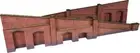 Metcalfe PO248 OO Gauge Red Brick Tapered Retaining Walls Card Kit