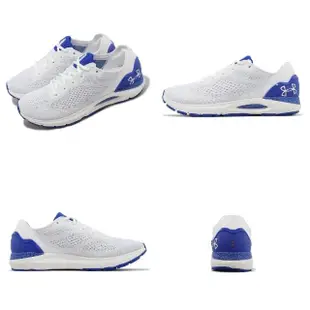 【UNDER ARMOUR】慢跑鞋 HOVR Sonic 6 白 藍 男鞋 緩震 運動鞋 UA(3026121104)