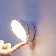 Motion Sensor Light Wall Night Light Indoor USB Rechargeable 1200mAH Cordless Wall Sconce Nursery Lamp Bedroom Bathroom Under Cabinet Kitchen Stairs Hallway Lights White Light