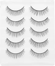 Beavorty Fashionable Style 3d Fake Eyelashes 5 Pairs Eyelash Set Natural Lashes