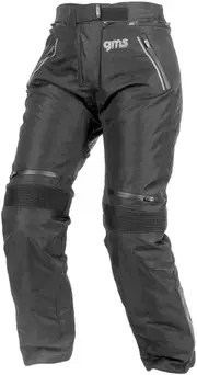 GMS Highway 3 waterproof Ladies Motocycle Textile Pants, black, Size L for Women