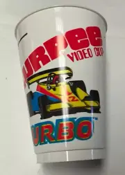 Retro slurpee cups from 7 11, Turbo video game