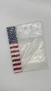 Drink Pouches With Straws Brozigo 10-Pack American Flag Style Drink Pouches Set