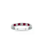 Gem Spark 14K 0.66 ct. tw. Diamond & Ruby Ring