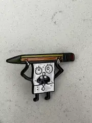 Back to school Sponge Bob enamel pin