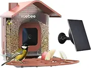 Bird Feeders for Outdoors, Bird Feeder with Camera Case Compatible with Blink Outdoor Camera, Google Nest Camera Outdoor, and Wyze Camera Outdoor, Smart Bird Feeder with 3W Solar Panel