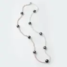 Multicolor Pearl Strand,Baroque Tahitian Saltwater Pearl&FW Pearl Necklace,21.8"
