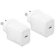 Cygnett PowerDuo USB-C 20w Wall Charger Twin Pack