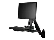 StarTech.com Wall Mount Workstation, Single VESA Display - Foldable Standing Desk (WALLSTS1) - Black