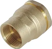 SOMATHERM FOR YOU - Straight Screw Connection with Internal Thread Made of Brass for PE Pipe D25 - F26/34 - Disposable Technology for Assembly, which Guarantees The Correct Installation of The