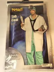Lab Coat Adult Costume Spirit Halloween Unisex One Size Fits Most White Doctor