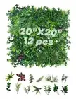 Grass Wall Panels 12PCS 20"x20" Artificial Grass Wall Backdrop UV Protected