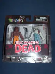Minimates Battle Damaged Tyreese and Farmer Zombie Series 3 Walking Dead NIB