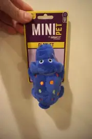 NEW MULTIPET MINIPET DOG TOY PLUSH GLOBLET BLUE 4"
