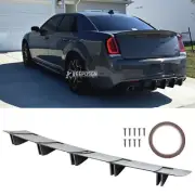10 Fins Wing Rear Diffuser Bumper Spoiler Splitter Lip For Chrysler 200 300 300C (for: Chrysler)