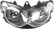Motorcycle Front Headlamp Head Light Lamp Housing Assembly Compatible with Kawasaki ZZR1200 2002-2008 2009 2010 2011 2012 2013 2014 2015