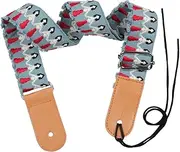 ERINGOGO Embroidery Ukulele Strap Unisex Shoulder Belt Flexible Design for Comfortable Playing and Safe Instrument Holding