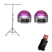 2 Pack Blizzard Snowball + LTS-6 9Ft Lighting Stand + Cable Wraps