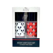 Disney Mickey & Minnie Mouse 100ml Bath Body Mist Duo Set Peach Scented
