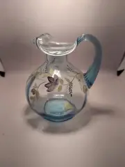 FENTON Signed Misty Blue Pitcher