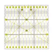 Patchwork Ruler 15x15cm Acrylic Quilting Ruler with Double Color Grid Lines