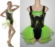 Look At Me Child Small Dance Tap Costume Leotard With Attached Back Skirt