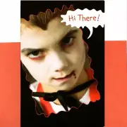 Funny Lover Halloween Vampire Fang Fangs Costume Vampires Greeting Card
