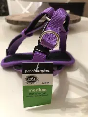 Pet Champion Hunter ~ step In Dog Harness ~ Purple/Black ~ Adjustable ~ Med (c)