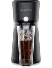 [Barista Mate] Digital Iced Coffee Maker with Reusable Cup & Straw in Black