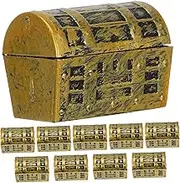 WHAMVOX 10pcs Miniature Pirate Treasure Chests Box Decorative Miniature Treasure Box Model for Kids Party Favors