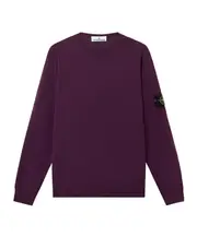 Crewneck jumper with raised stitch details XL,L amaranth