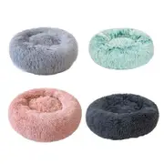 XXL-100CM Dog Cat Pet Calming Bed Washable Zipper Cover Warm Soft Plush Round