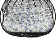 2 Person Hammock Swing Chair Cushion, Double Seater Egg Chair Cushion Only, 2 Seater Cushions for Hanging Basket Chair Waterproof, Cover Washable and Detachable Flower C