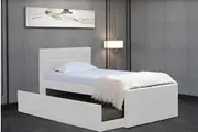 Istyle Milan King Single Trundle Storage Bed Frame White