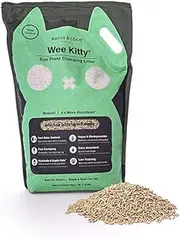 Rufus & Coco Wee Kitty Eco Plant Clumping Litter | Natural Flushable Tofu Clumping Cat Litter | Low Tracking Biodegradable Wheat & Soy fibres | Super Absorbent Soy Bean Fibres | 4kg bag