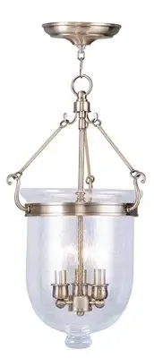 Livex Lighting 5083 Brass Jefferson 3-Light Mini Pendant