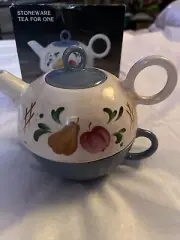 Vintage Stoneware Tea For One Teapot And Cup Set