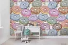 3D Donuts Seamless Wallpaper Wall Mural Removable Self-adhesive Sticker349