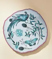 Brand New Anthropologie Elin Desert Plate Woodland Harvest Pheasant Floral S/4