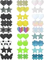 [CICKEE] Pasties Rave Pack 27 Pairs Multicolor Nipple Covers Pasties Glitter Pasty