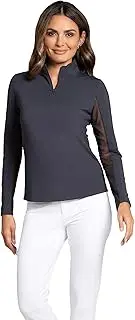 [IBKUL] Long Sleeve Zip Mock - Charcoal