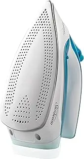 Sunbeam Pro Steam Compact Iron Travel Iron Foldable Handle Dual Voltage 100-120v / 220-240v Switch Non-Stick Soleplate 2.5m Cord Blue/White,SRS2000