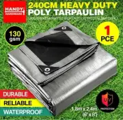 Handy Hardware Tarpaulin Extra Heavy Duty 180cm x 240cm (6' x 8') Extra Durable