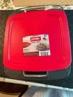 Pyrex Easy Grab Baking Dish Red Lid 2 qt New