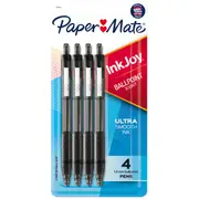 Paper Mate InkJoy 300RT Ballpoint Pens Black 4 pack